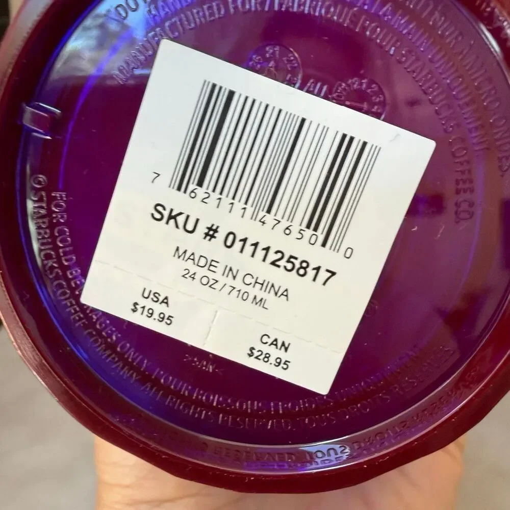 Starbucks 2021 Fall Purple Kaleidoscope Dome Tumbler Cold Cup Venti 24oz